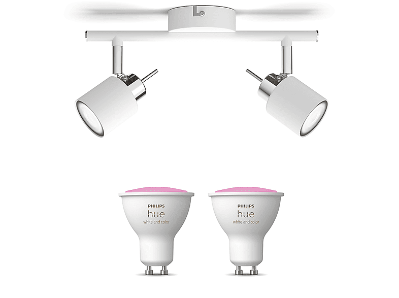 Philips Hue Runner opbouwspot 2x5W zwart incl. switch en