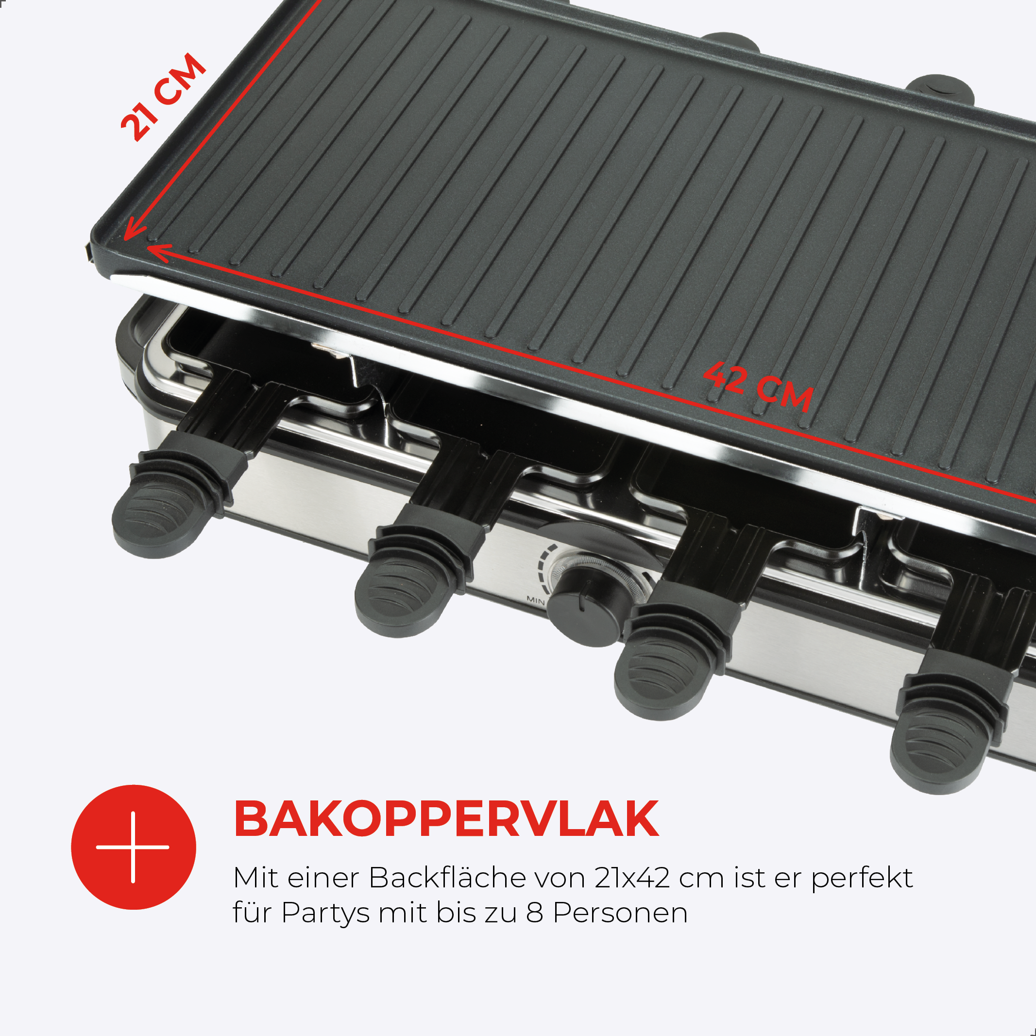 BOURGINI Pure Grill, RVS (1400 Watt)