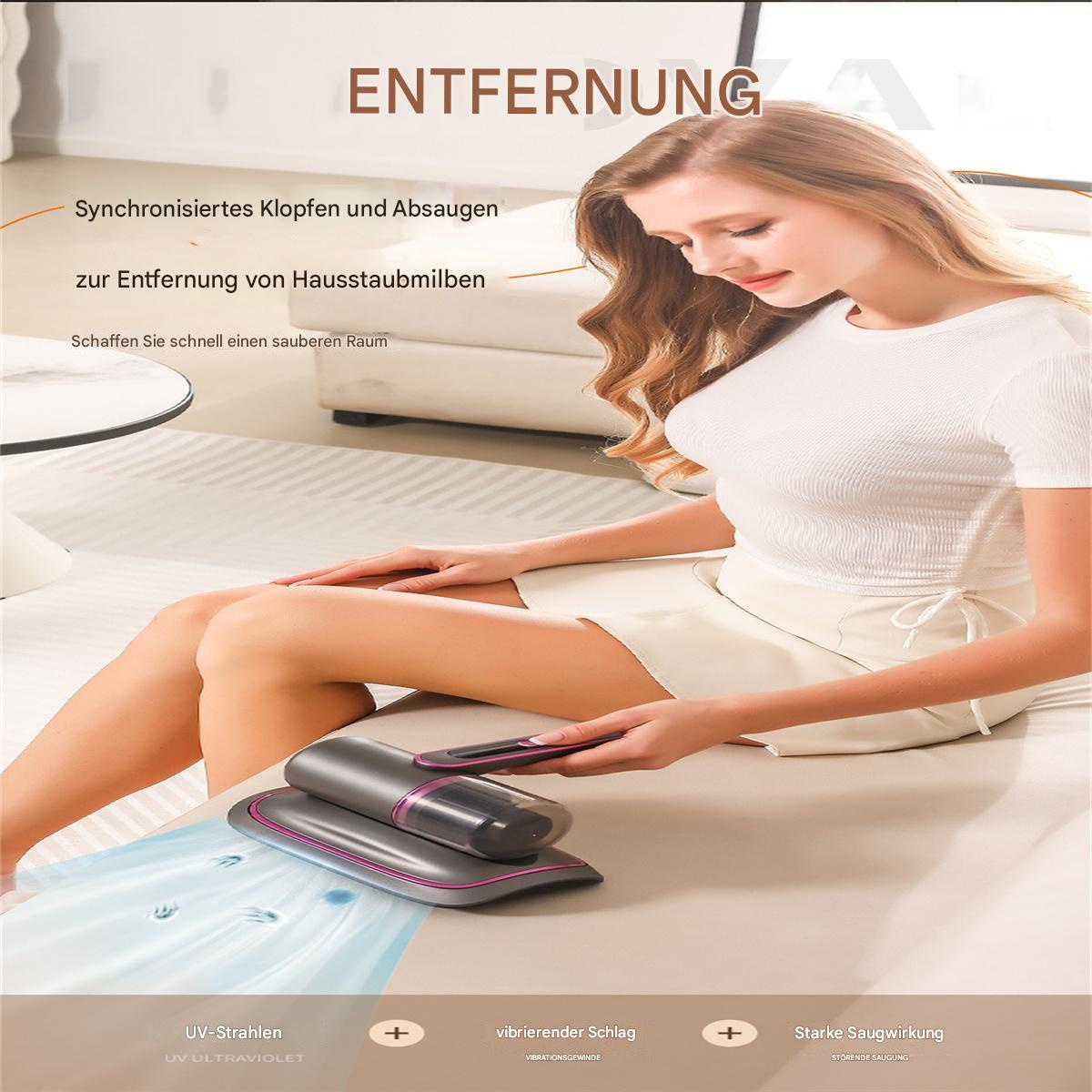 WHIQUTEY UV-Bestrahlung, Ultraschall Milbensauger, Powered by USB