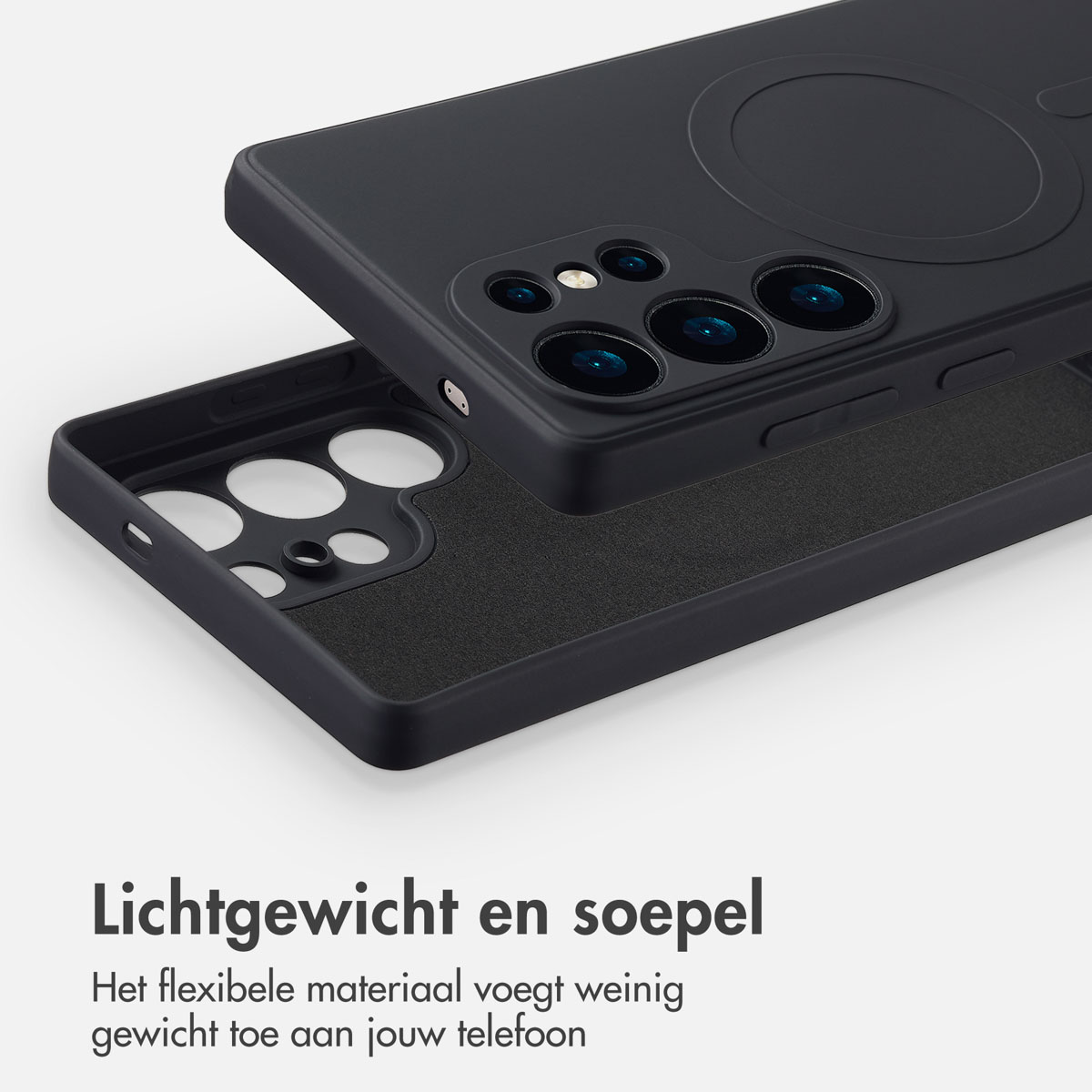 IMOSHION Color Backcover met MagSafe - Geschikt voor Samsung Galaxy S25 Ultra - Telefoonhoesje voor Samsung Samsung Galaxy S25 Ultra Zwart