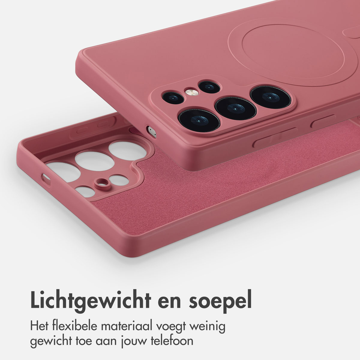 IMOSHION Color Backcover met MagSafe - Geschikt voor Samsung Galaxy S25 Ultra - Telefoonhoesje voor Samsung Samsung Galaxy S25 Ultra Roze