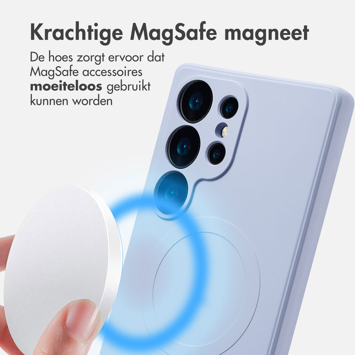 IMOSHION Color Backcover met MagSafe - Geschikt voor Samsung Galaxy S25 Ultra - Telefoonhoesje voor Samsung Samsung Galaxy S25 Ultra Lila