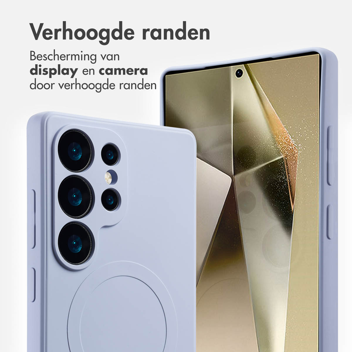 IMOSHION Color Backcover met MagSafe - Geschikt voor Samsung Galaxy S25 Ultra - Telefoonhoesje voor Samsung Samsung Galaxy S25 Ultra Lila
