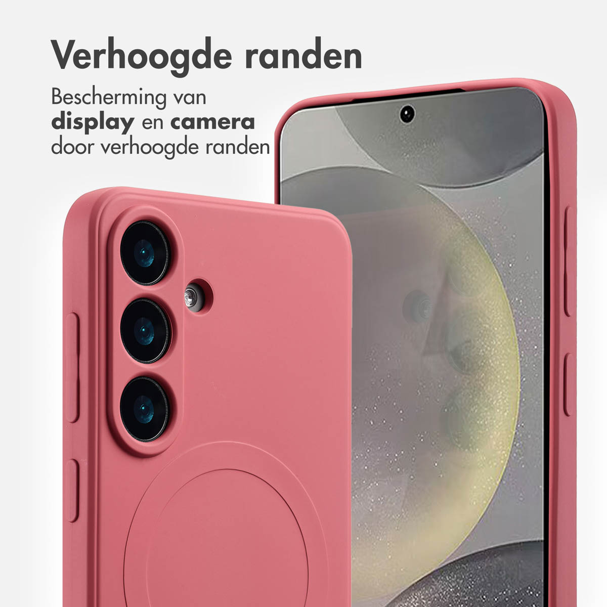 IMOSHION Color Backcover met MagSafe - Geschikt voor Samsung Galaxy S25 - Telefoonhoesje voor Samsung Samsung Galaxy S25 Roze