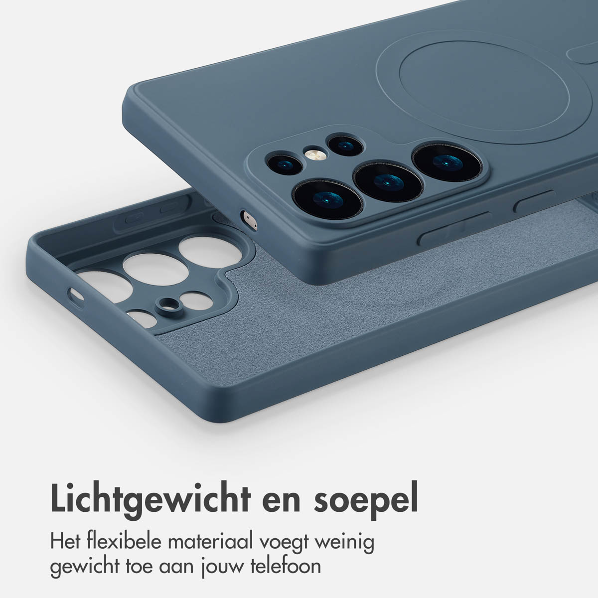IMOSHION Color Backcover met MagSafe - Geschikt voor Samsung Galaxy S25 Ultra - Telefoonhoesje voor Samsung Samsung Galaxy S25 Ultra Donkerblauw