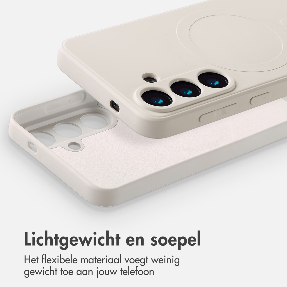 IMOSHION Color Backcover met MagSafe - Geschikt voor Samsung Galaxy S25 - Telefoonhoesje voor Samsung Samsung Galaxy S25 Beige
