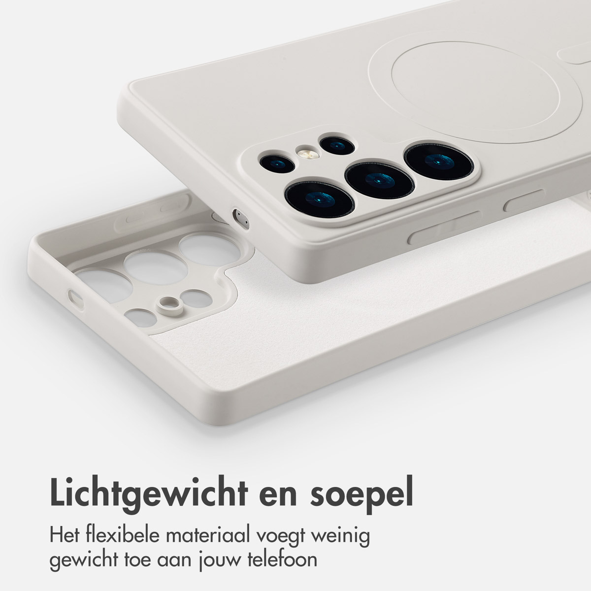 IMOSHION Color Backcover met MagSafe - Geschikt voor Samsung Galaxy S25 Ultra - Telefoonhoesje voor Samsung Samsung Galaxy S25 Ultra Beige