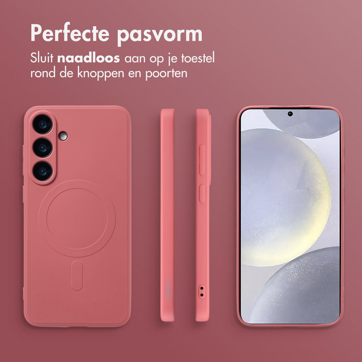 IMOSHION Color Backcover met MagSafe - Geschikt voor Samsung Galaxy S25 Plus - Telefoonhoesje voor Samsung Samsung Galaxy S25 Plus Roze