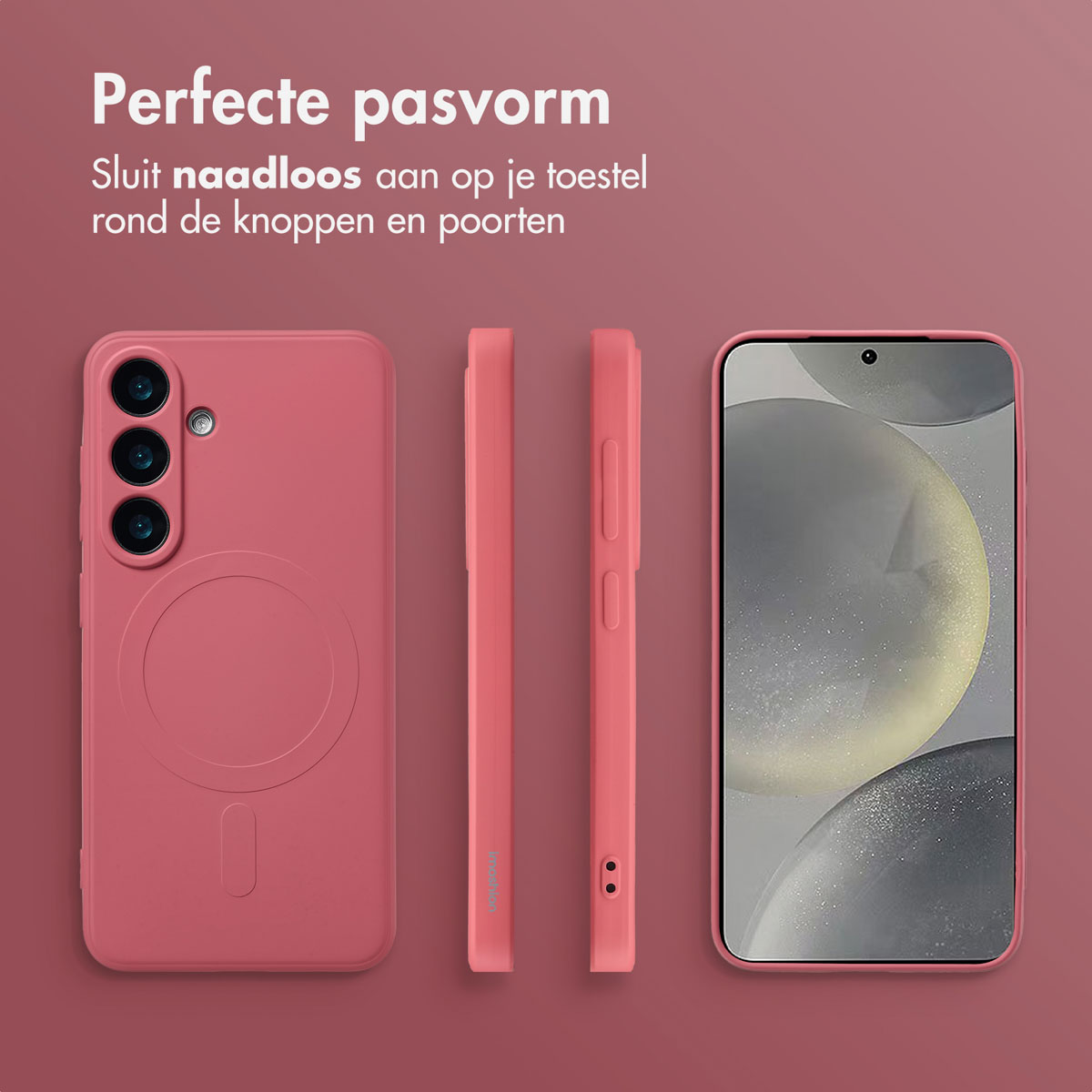 IMOSHION Color Backcover met MagSafe - Geschikt voor Samsung Galaxy S25 - Telefoonhoesje voor Samsung Samsung Galaxy S25 Roze