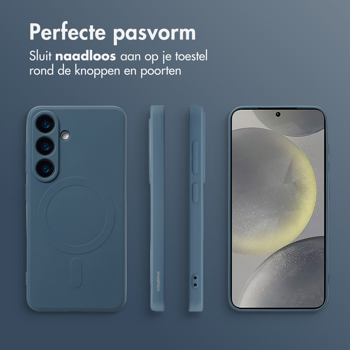 IMOSHION Color Backcover met MagSafe - Geschikt voor Samsung Galaxy S25 - Telefoonhoesje voor Samsung Samsung Galaxy S25 Donkerblauw