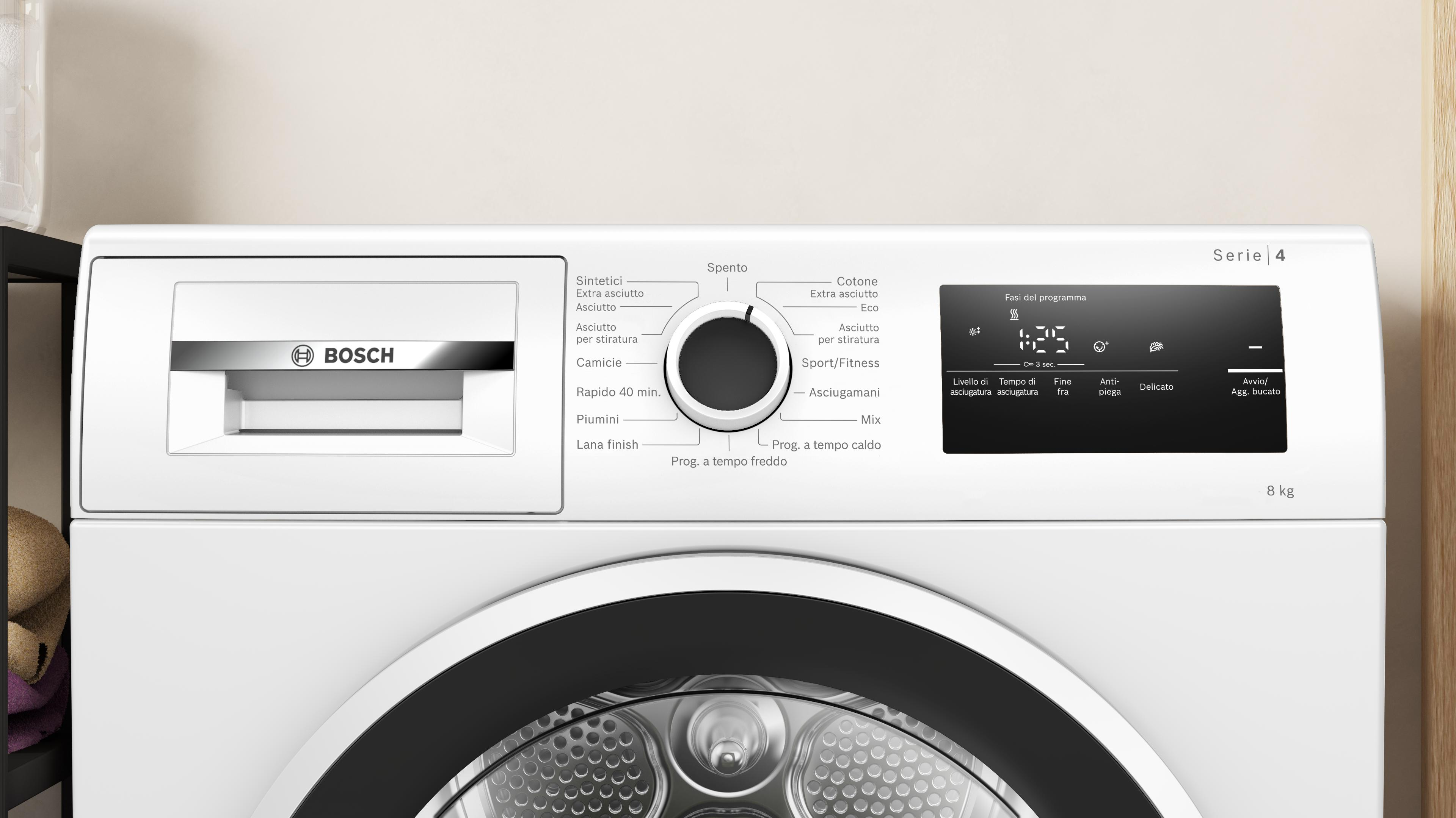 Panel sterowania pralki. Pokazuje ustawienia dla różnych cykli prania.