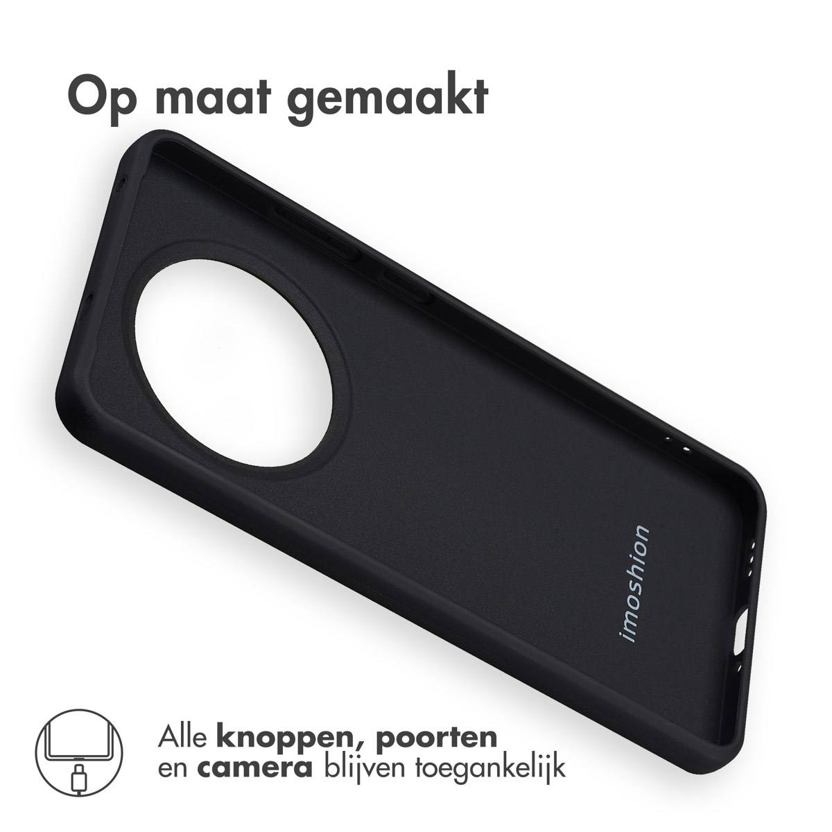 IMOSHION Color Backcover - Geschikt voor Oppo Reno 12F 5G - Telefoonhoesje voor Oppo Oppo Reno 12F (5G) Zwart