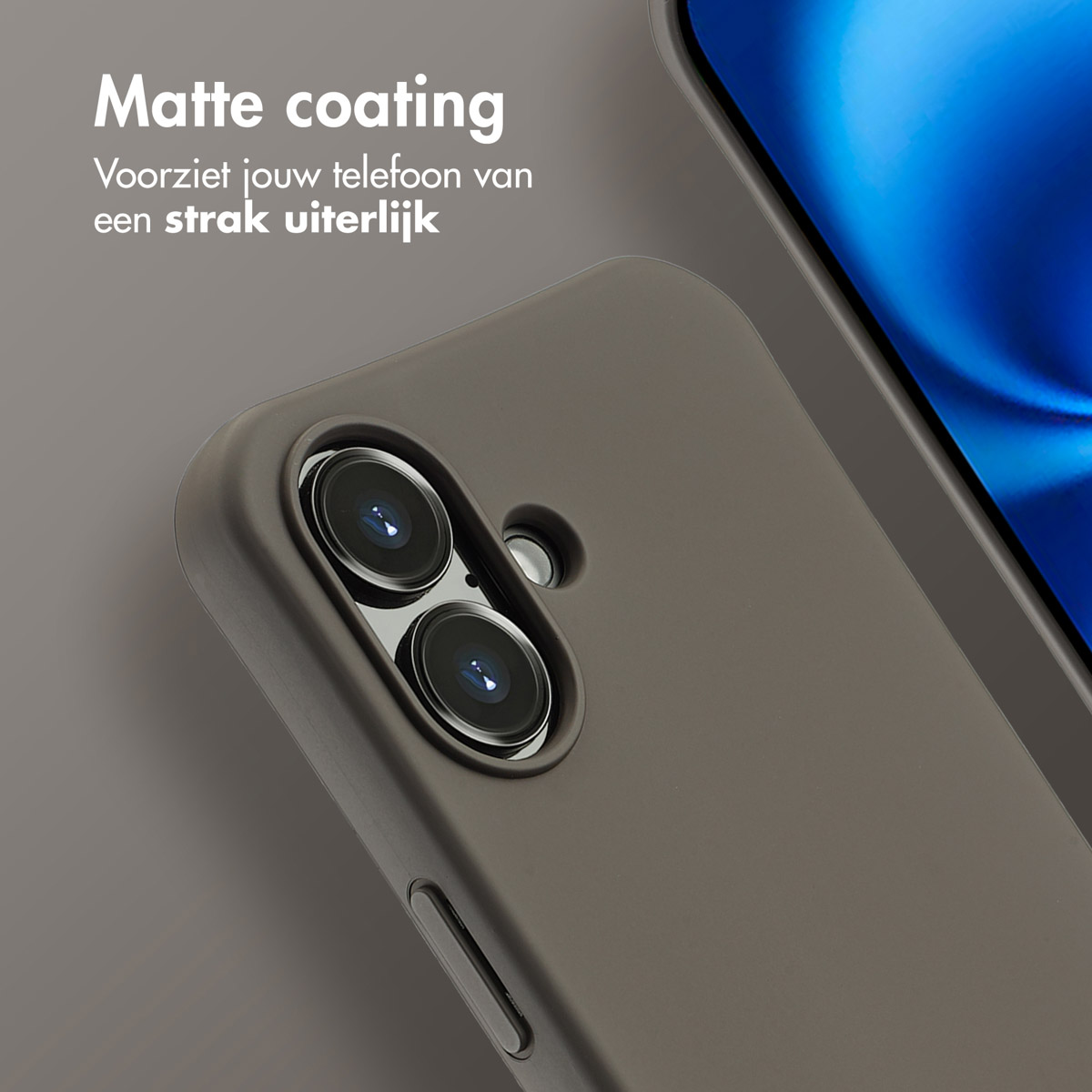 IMOSHION Backcover con cordino staccabile Cover per Apple iPhone 16, Marrone