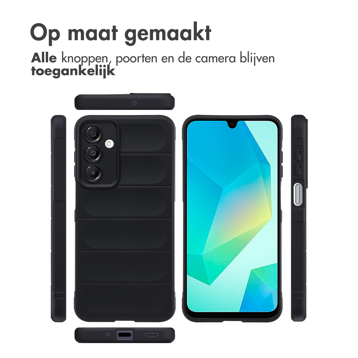IMOSHION EasyGrip Backcover - Geschikt voor Samsung Galaxy A16 - Telefoonhoesje voor Samsung Samsung Galaxy A16 (4G)/Samsung Galaxy A16 (5G) Zwart