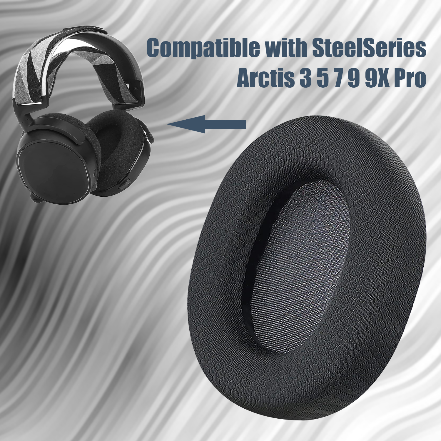 Nauszniki i słuchawki. Tekst: Kompatybilny z SteelSeries Arctis 3 5 7 9X Pro.