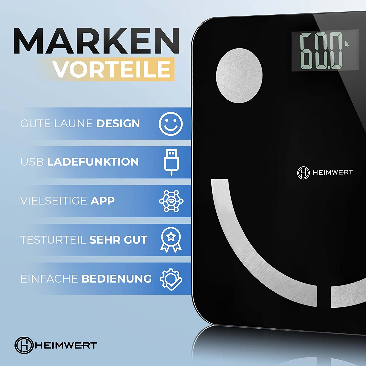 RENPHO WLAN Smart Waage Bluetooth Körperfettwaage