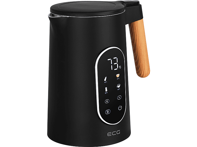 ECG RK 1799 Smart Schwartz, Temperatureinstellung Wasserkocher, Schwarz