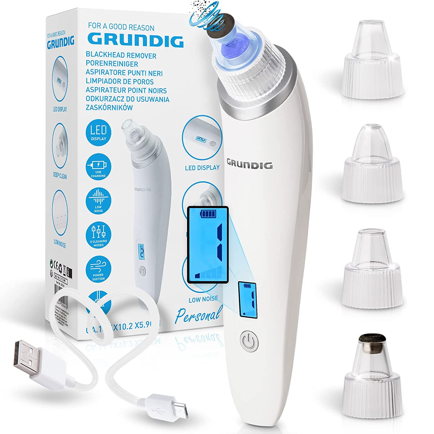 GRUNDIG Porenreiniger Mitesserentferner Porenreiniger weiß