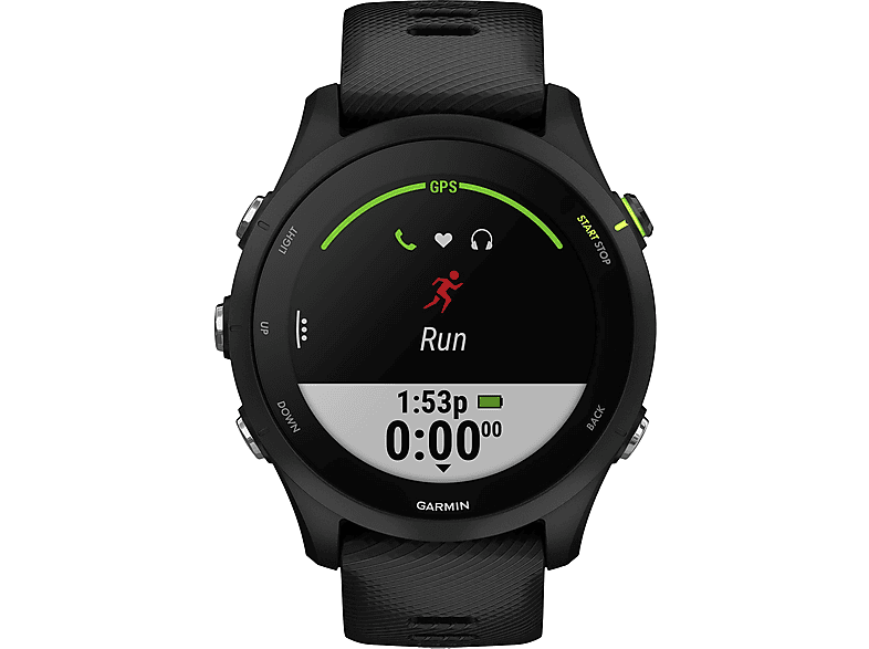 GARMIN Forerunner 255 Music Smartwatch Silikon, Universalgröße, Schwarz