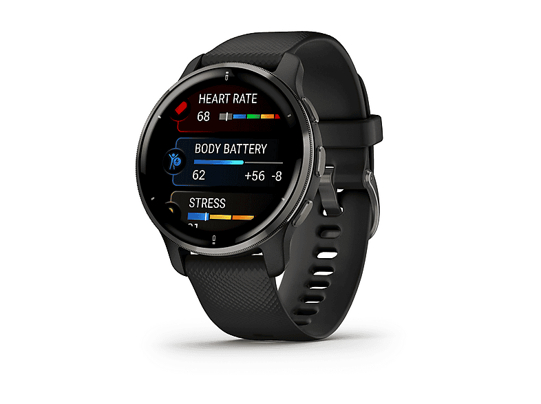 GARMIN VENU 2 PLUS SCHWARZ Smartwatch Polymer Silikon, 125 | 190