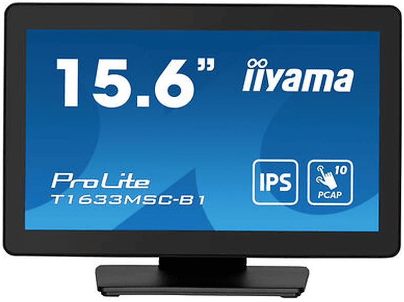 IIYAMA 39.5cm (15,6") T1633MSC-B1 16:9 Touch HDMI+DP+USB retail 15,6 Zoll Full-HD Monitor (5 ms Reaktionszeit , 60 Hz , 60 Hz nativ)