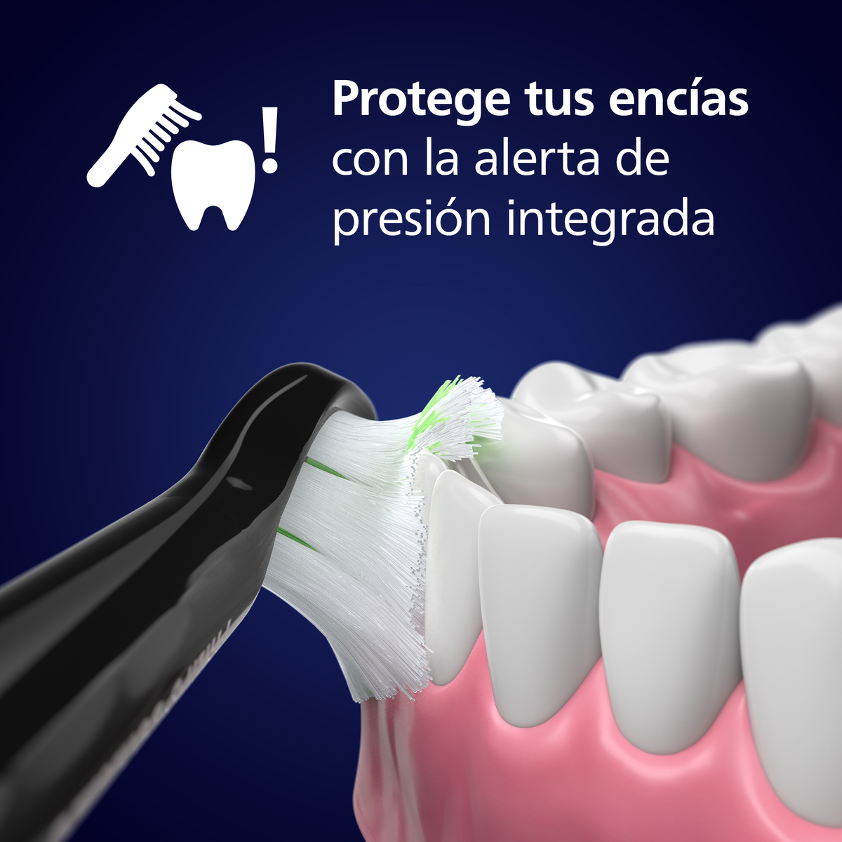 Szczoteczka do zębów i zęby z białą główką.