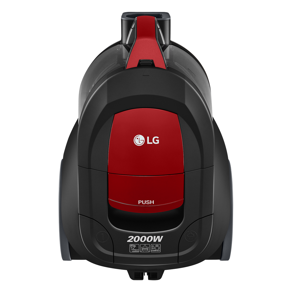 Dos niños jugando con una caja registradora de juguete roja.