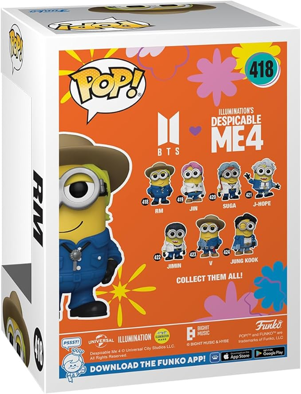 Una caja de una figura Funko Pop! de un Minion de Gru, mi villano favorito 4.
