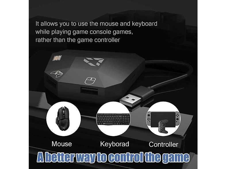 INF 19077-11 Muis & Toetsenbord Adapter Gaming Converter | MediaMarkt