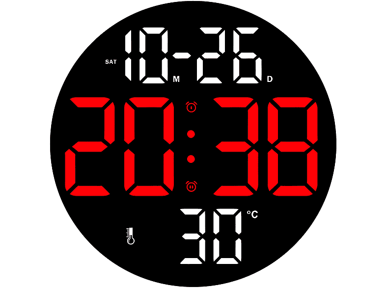 Digital Wanduhr mit Großem Display & Countdown-Funktion - Modern & Multifunktional
