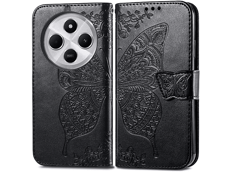 Miho ☺︎ WIGENTO Book Wallet Tasche Schmetterling Design, Bookcover, Xiaomi