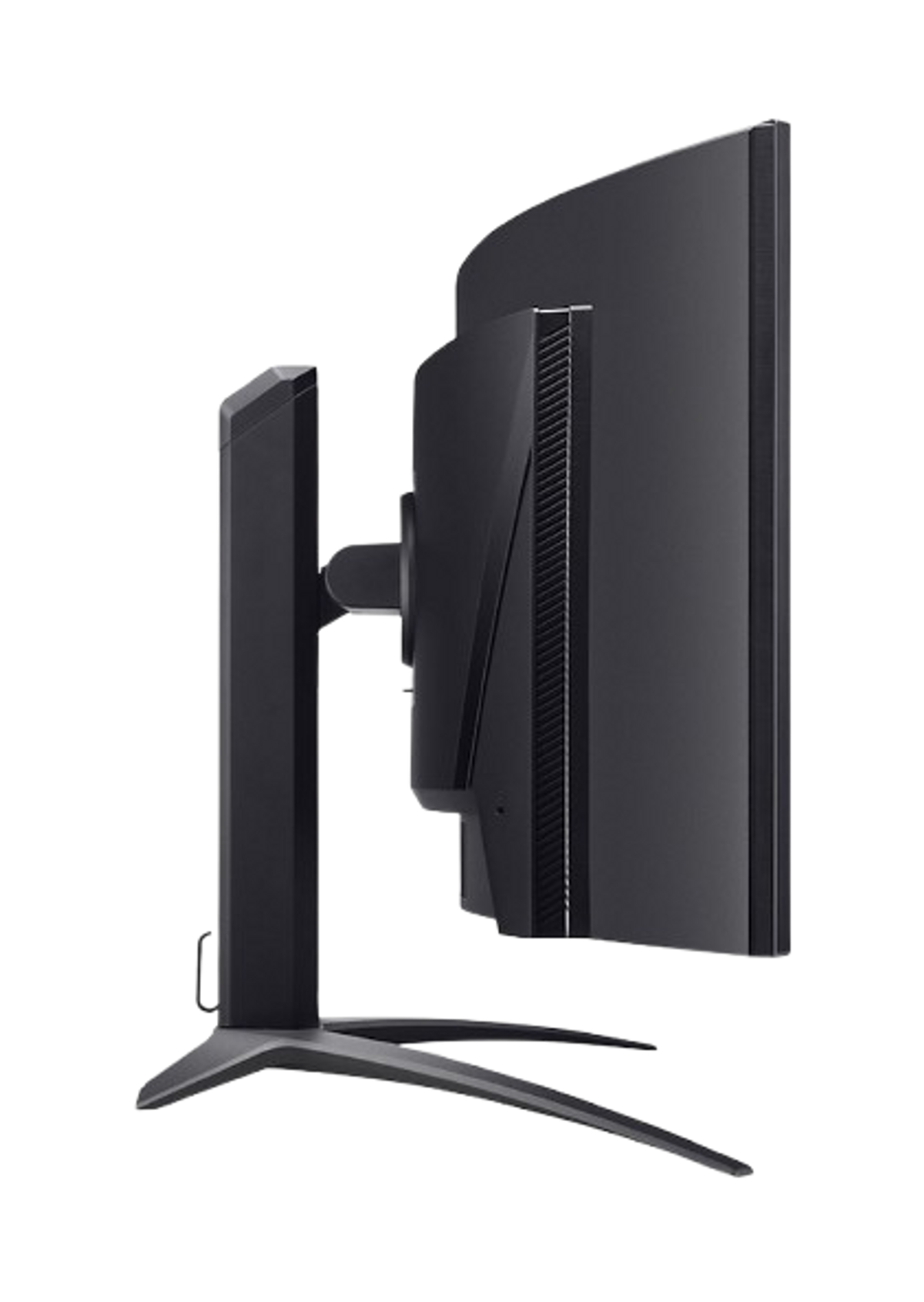 Kobieta z uśmiechem, z tekstem o funkcjach kamery wideo. Tło jest białe.