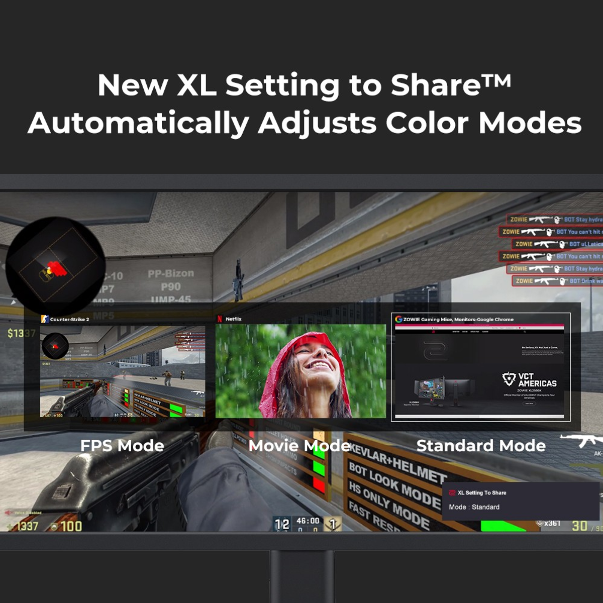 Wiele ekranów pokazujących gry wideo i treści strumieniowe.