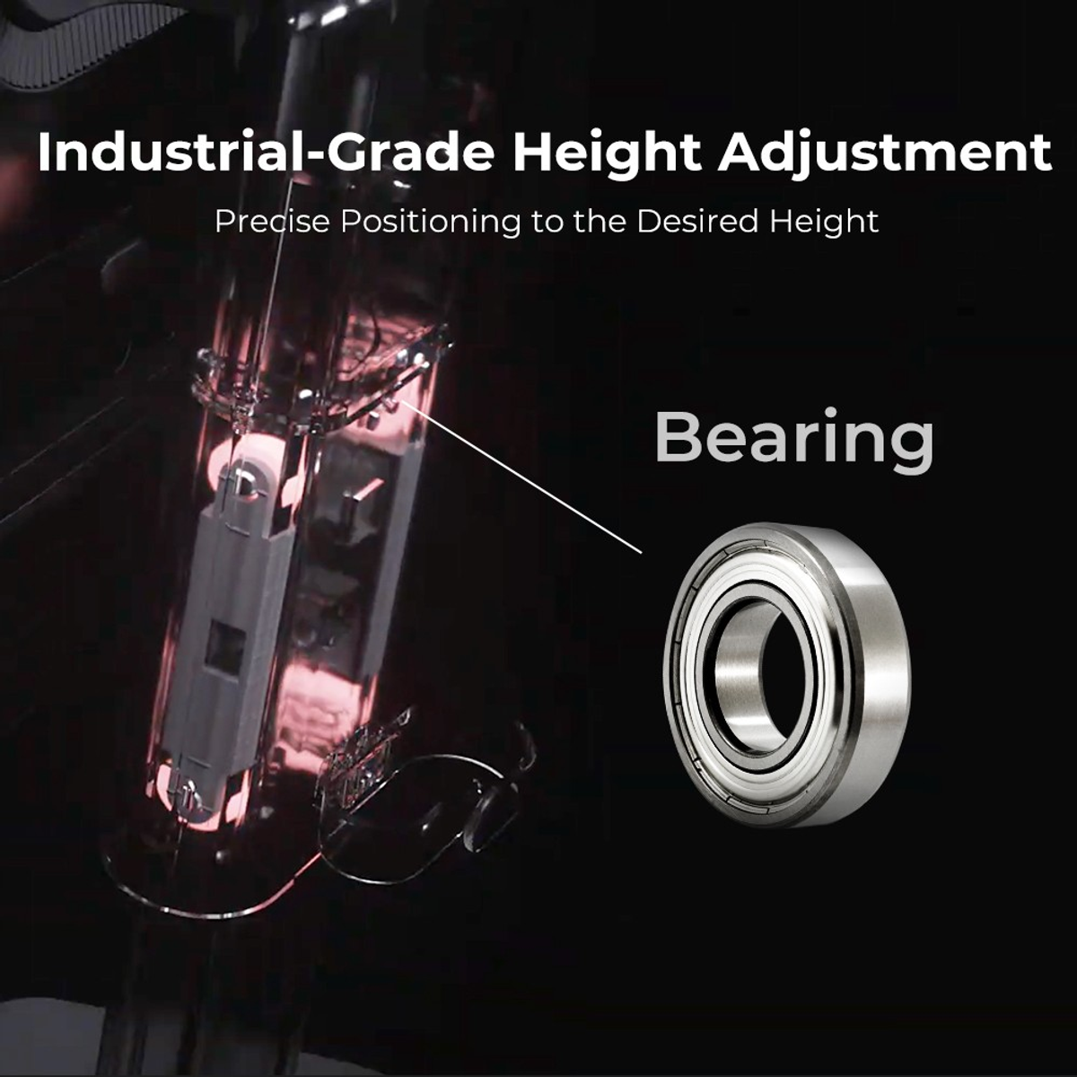 Element łożyska mechanicznego na czarnym tle. Obraz jest zbliżeniem.