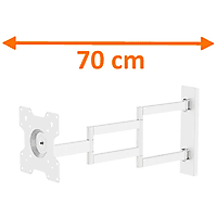 MediaMarkt DQ WALL SUPPORT Rotate XL 70 cm Muurbeugel Wit aanbieding