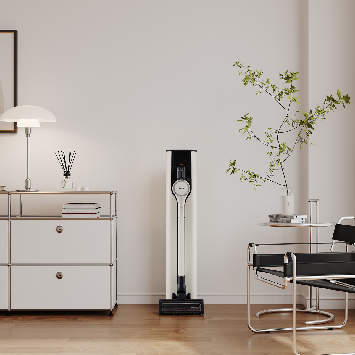 Aspirador escoba - LG A9T-PRIME1C, 260 W, Potencia de succión 260 W, Depósito 0,44 l, Autonomía 4 h, Beige