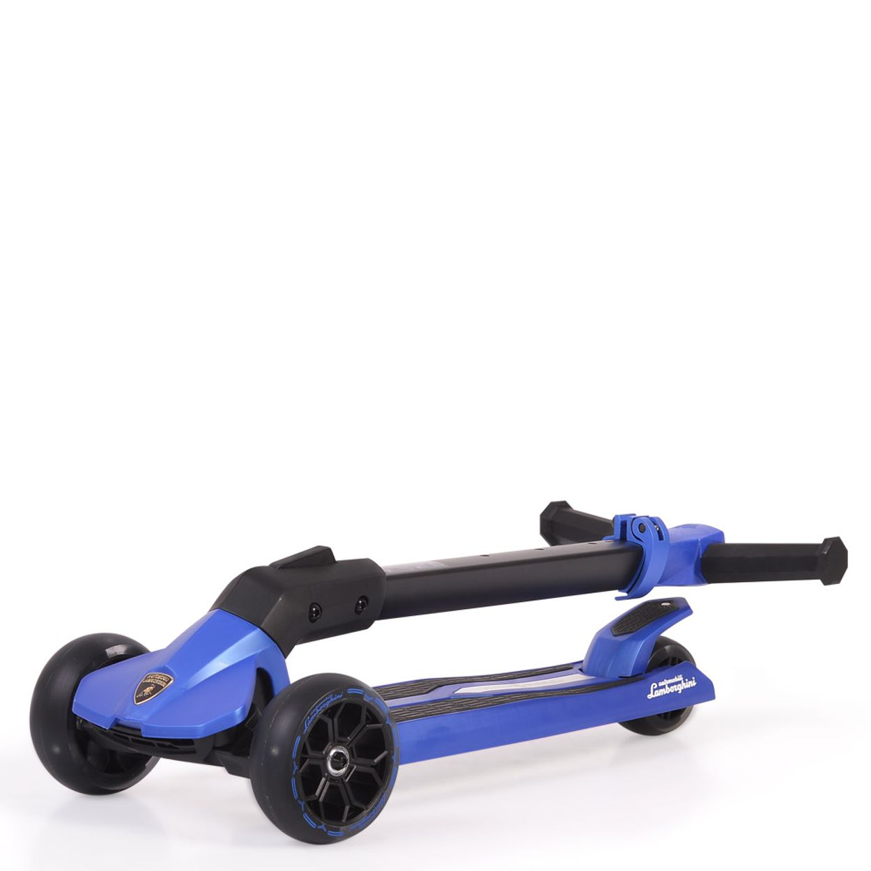 Ein blauer Lamborghini-Roller.