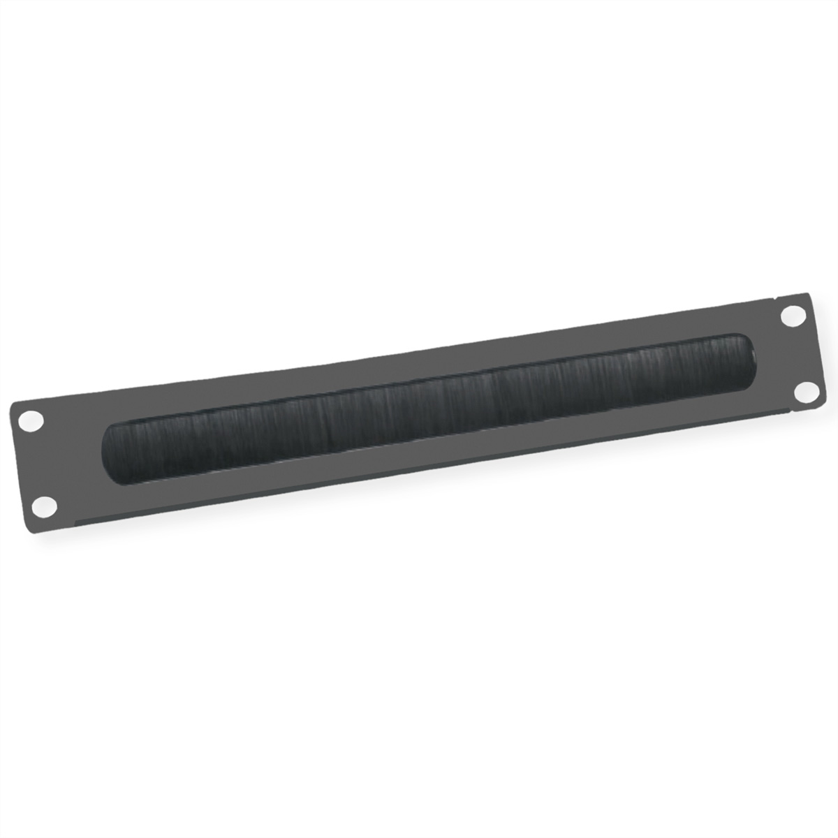 Un pannello rack con una spazzola. Isolato su sfondo bianco.