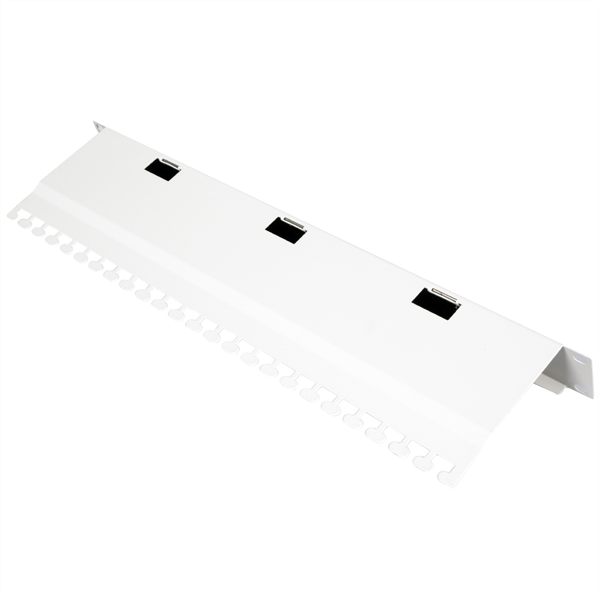 Pannello cieco rack server bianco con fori di ventilazione.