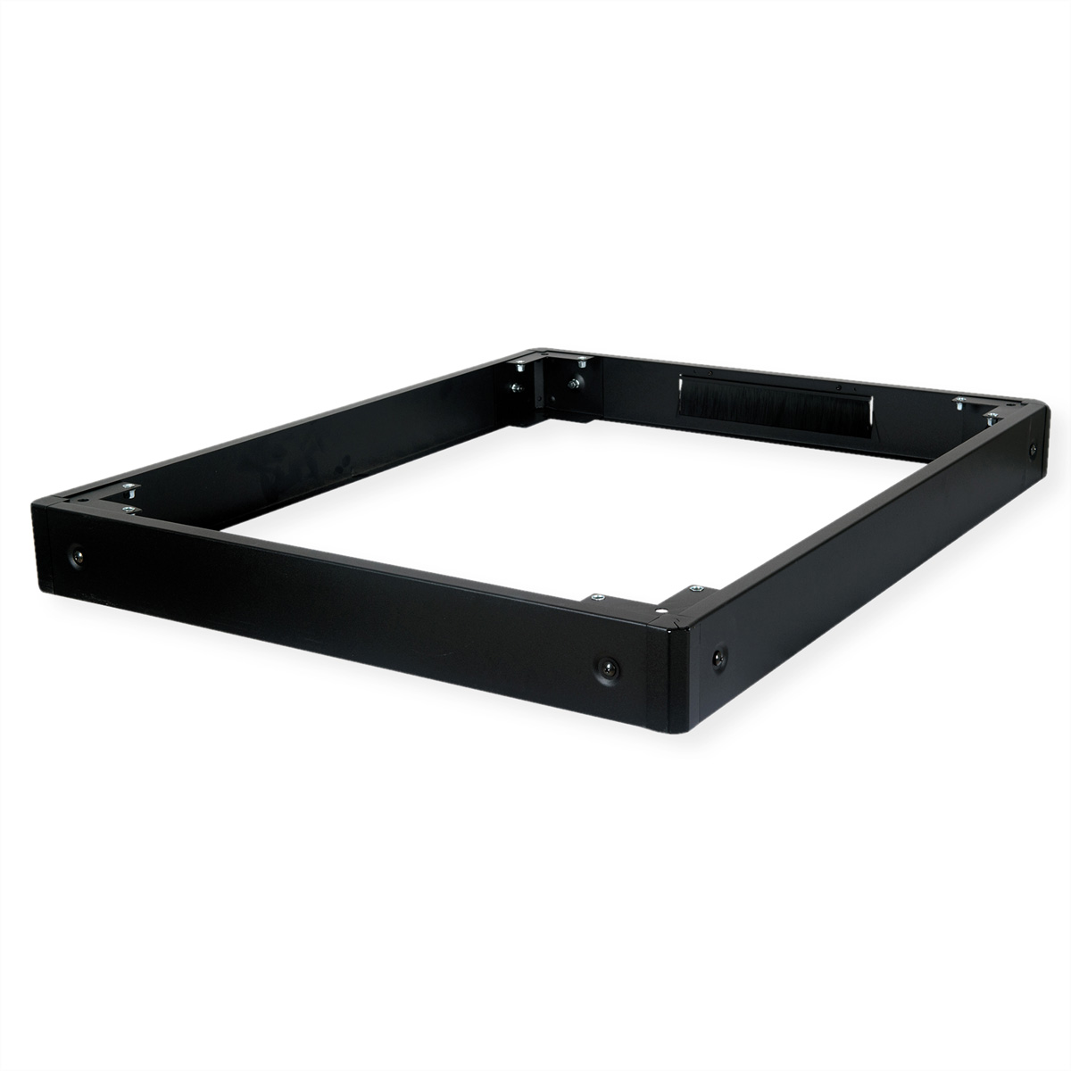 Base del telaio in metallo nero. Sfondo bianco.