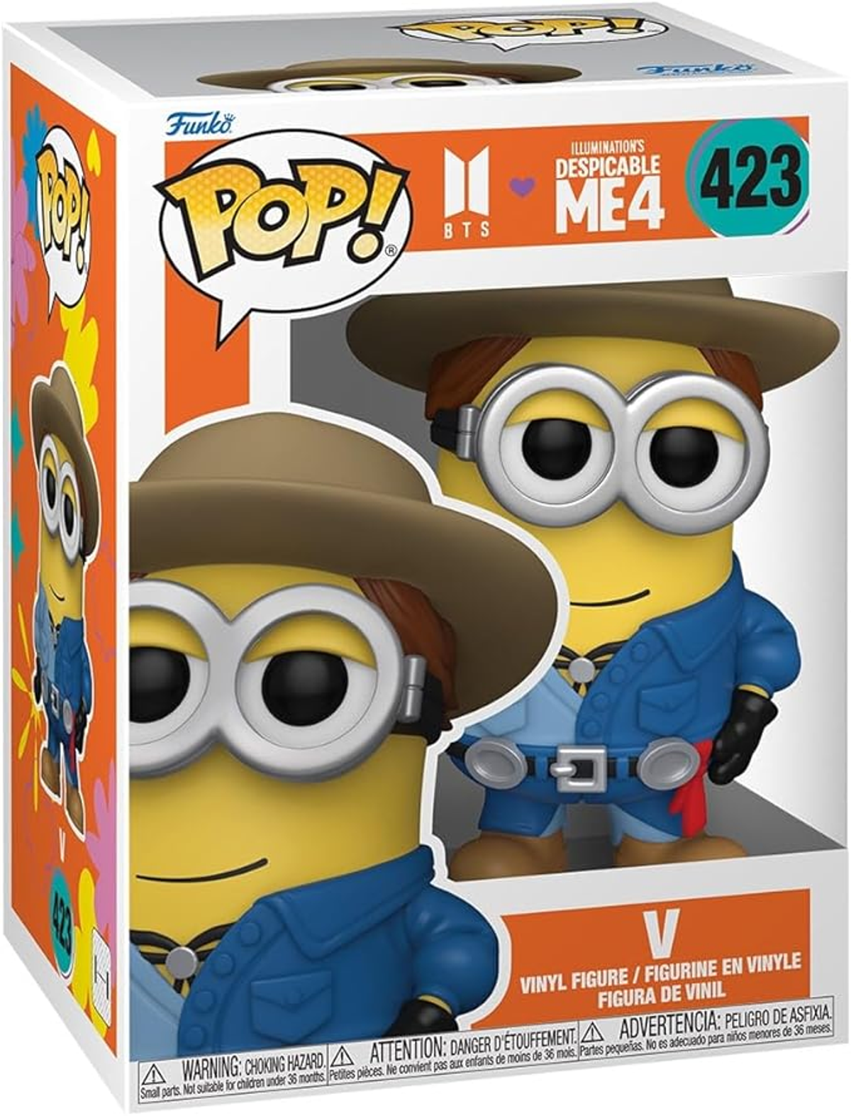 Figura Funko Pop! de un Minion vestido de vaquero con sombrero.