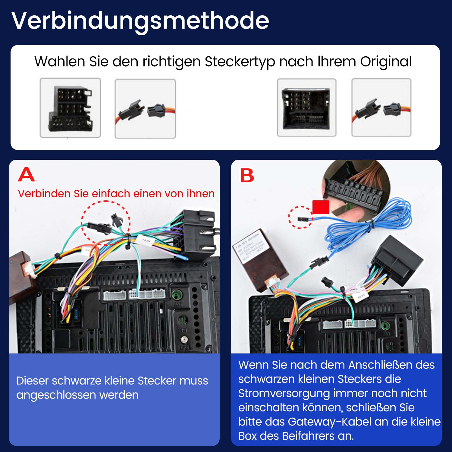 Diagrama que muestra las conexiones de cableado para la instalación de un estéreo de coche, con etiquetas.