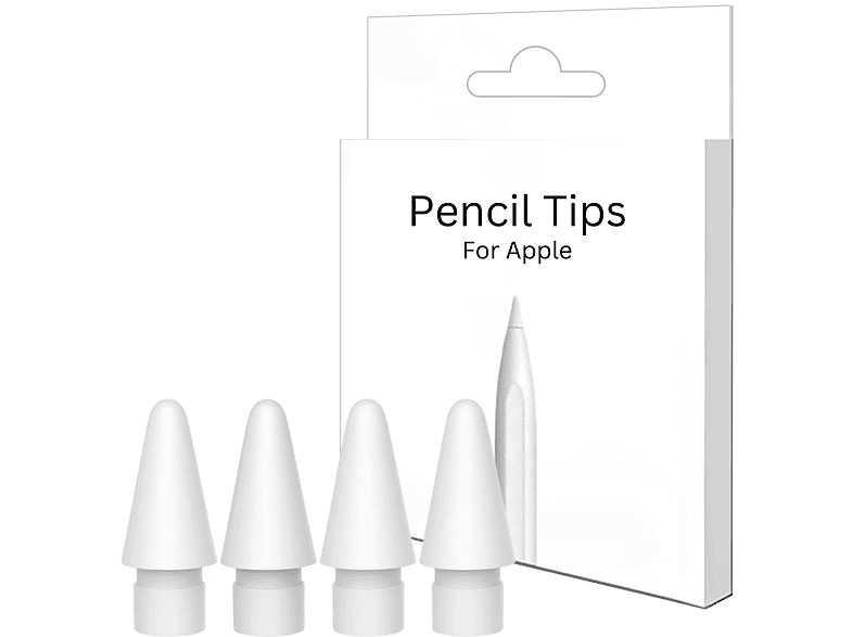 S&TDESIGN Spitze für Apple Pencil Ersatzspitzen Weiß SATURN