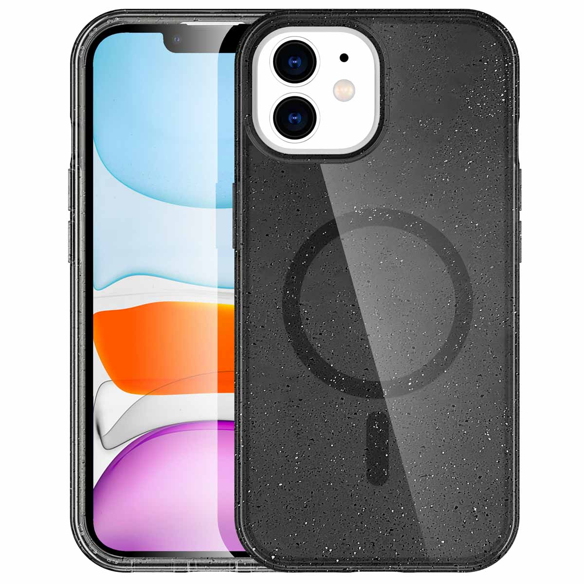 IMOSHION Sparkle COVER per iPhone 12/ iPhone 12 Pro, Nero