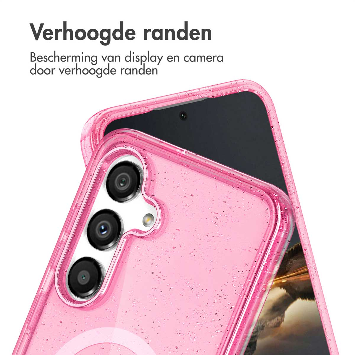 IMOSHION Sparkle COVER per Samsung Galaxy S25, Rosa