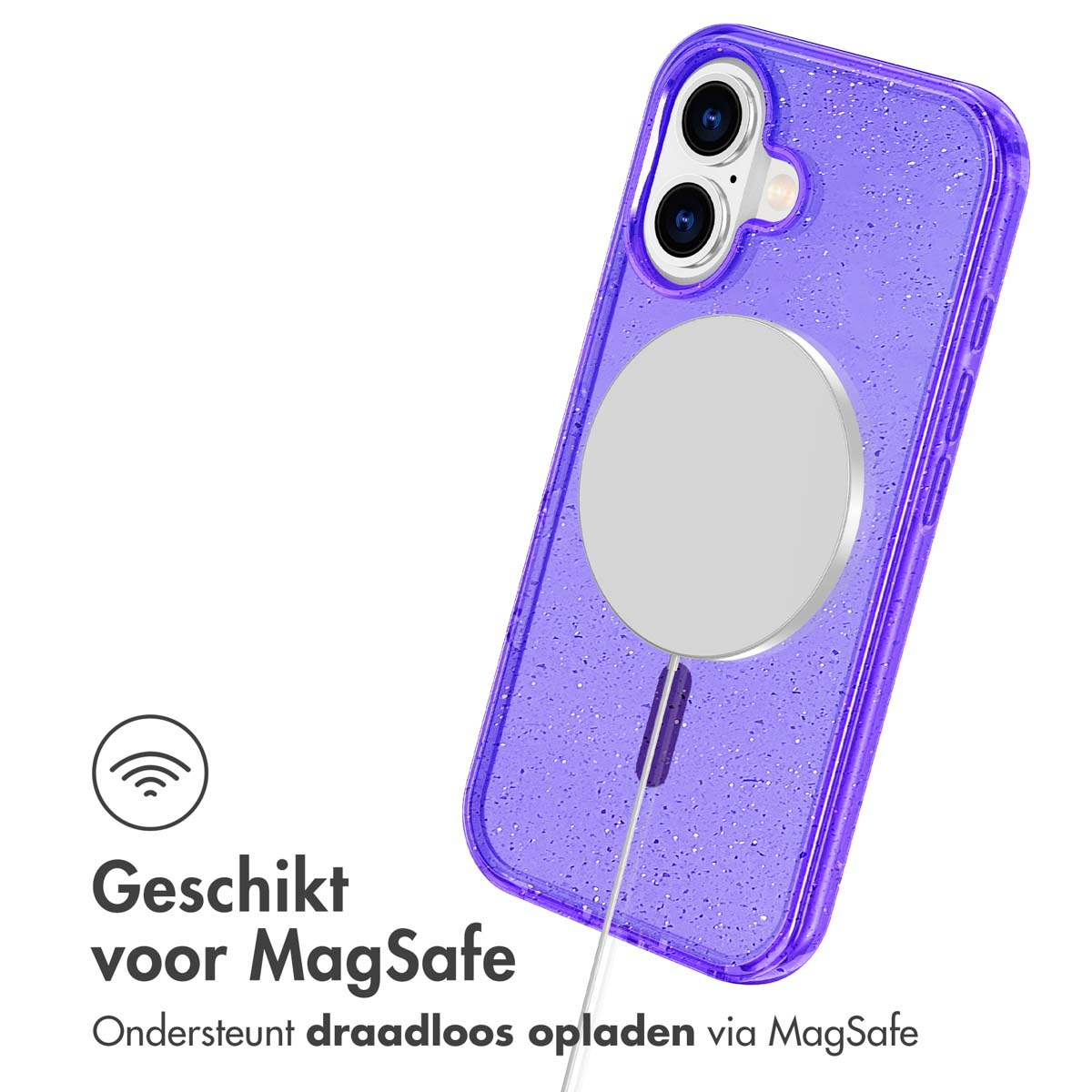 IMOSHION Coque arrière compatible avec iPhone 16 Étui de Téléphone voor Apple iPhone 16 Violet