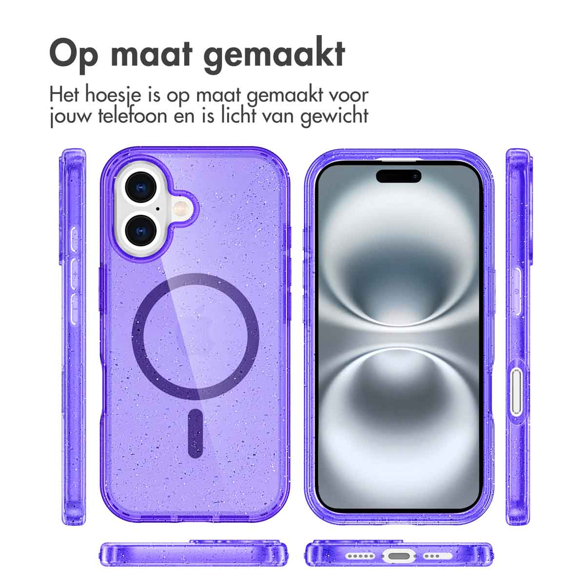 IMOSHION Coque arrière compatible avec iPhone 16 Étui de Téléphone voor Apple iPhone 16 Violet