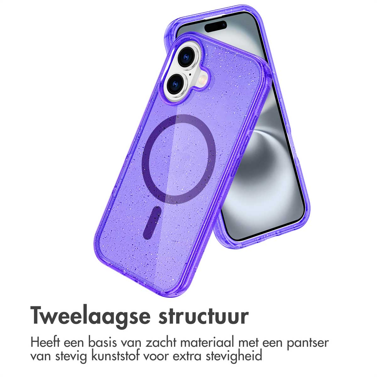 IMOSHION Coque arrière compatible avec iPhone 16 Étui de Téléphone voor Apple iPhone 16 Violet