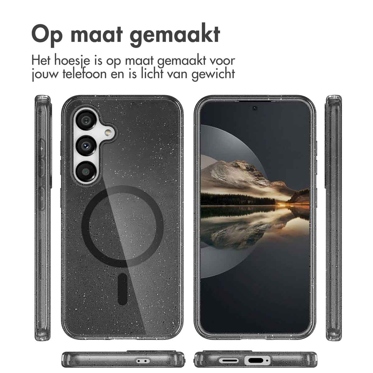 IMOSHION Sparkle Backcover metallo COVER per Samsung Samsung Galaxy S25, Nero