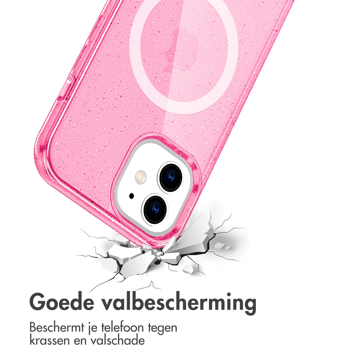 IMOSHION Sparkle Backcover metallo COVER per Apple iPhone 12/ iPhone 12 Pro, Rosa